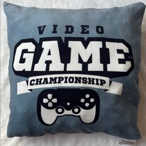 Blue Video Game Championship Pillow Super Soft & Comfy